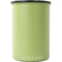Planetary Design - Airscape Stainless Steel Canister - Bewaarblik - Koffie - Espresso - Noten - Lichen 500 - Limited Edition - Matte groen