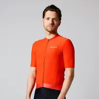 Acelera Intermediate Wielershirt | Fietsshirt Heren Korte Mouw | Wielrenshirt | Fietskleding | Oranje | Maat 2XL