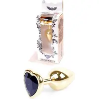 Bossoftoys - Plug - Goud - anaal - Hartje - Zwart - gave cadeaubox