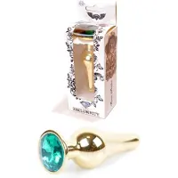 Bossoftoys Butt plug - Anaal plug- Jawellery Gold BUTT PLUG- Green