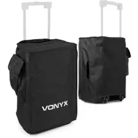 VONYX SC12B speaker hoezen voor 12 inch speakers - Set van 2 speakerhoezen - Met opbergvak - Zwart