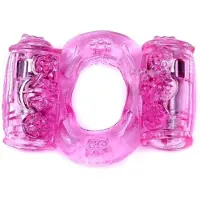Bossoftoys Pierścień-Vibrating CockRing Double Pink