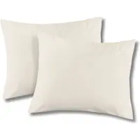 Beau Maison Set van 2 Perkaal Katoenen Kussenslopen Creme - Ademend, Anti Allergisch & OEKO-TEX Gecertificeerd!
