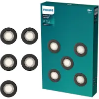 Philips Peridot inbouwspot - GU10 fitting - Zwart - Rond - Vaste kop - 5-pack