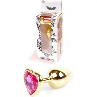 Bossoftoys - Plug - Goud - anaal - Hartje - Roze - 64-00035 - gave cadeaubox