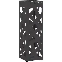 vidaXL Regen Paraplu Stand met opslag Zwart 15,5 x 15,5 x 49 cm Staal