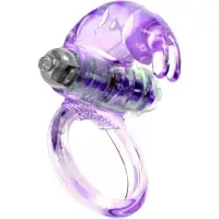 Bossoftoys Penis Ring - CockRing - Met Rabbit voor Clitoris Simulatie - Vibratie - Purple