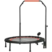 SPORTNOW -Stahl, PP, Oxford (100% Polyester)-Schwarz+Rot-102L x 102B x 123H cm-Trampolin