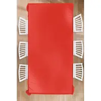 KitchenYeah Tafelkleed - Tafellaken - 150x300 cm - Rood - Kleur - Effen - Binnen en Buiten
