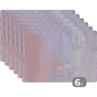 KitchenYeah Placemat - Tafel - Paars - Roze - Lila - 45x30 cm - Placemats - 6 stuks