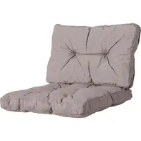 Madison - Loungekussen - Tuinkussen - Zitkussen - Rugkussen - 2-delig - 73 x 73cm - Florance Taupe