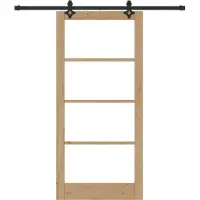 vidaXL Schuifdeur ORKDAL 93 x 202 cm Massief grenenhout en glas