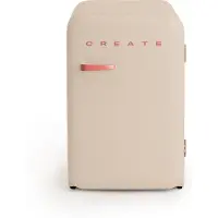 Create - Koelkast in retrostijl - Zand - Handvat Terracotta - FRIDGE RETRO 107L