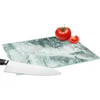 KitchenYeah Glazen Snijplank - 28x20 - Tuindecoratie - Verf - Abstract - Snijplanken Glas