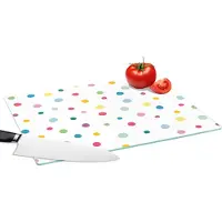 KitchenYeah Glazen Snijplank - 39x28 - Confetti - Stippen - Patroon - Snijplanken Glas
