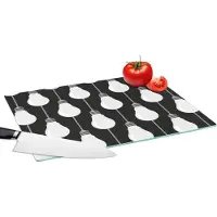 KitchenYeah Glazen Snijplank - 39x28 - Gloeilampen - Licht - Patronen - Snijplanken Glas