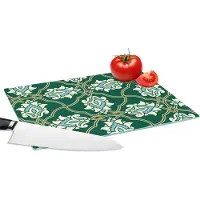 KitchenYeah Glazen Snijplank - 28x20 - Bloemen - Antiek - Design - Snijplanken Glas