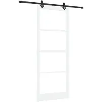 vidaXL Schuifdeur ORKDAL 93 x 232 cm Massief grenenhout en glas
