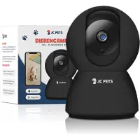 JC Pets Huisdiercamera met App - Petcam - Hondencamera en Beveiligingscamera - Camera Huisdier - Bewakingscamera - Baby Camera - Wifi - Zwart