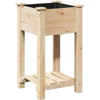 vidaXL Plantenbak Beige 45 x 45 x 76,5 cm Massief Vurenhout