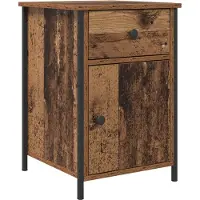 vidaXL Nachtkastje Oudhout 40 x 42 x 60 cm Bewerkt hout
