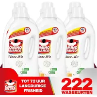 Omino Bianco Blanc - Vloeibaar wasmiddel - Voor witte was - 6 x 1.48 L - Geconcentreerd