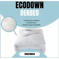 Linnick Ecodown 4 Seizoenen Dekbed - Ecodown Dekbed 200x200 - Wit - 550 gr/m2 - Zomerdekbed & Winterdekbed - Partner Dekbed - 4 Seizoenen Dekbed 200x200cm - Tweepersoons - Dekbedden