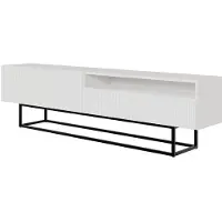 Selsey Vesper Tv-meubel - Open - Wit / Zwart Wit
