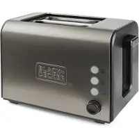 Black & Decker BXTO900E broodrooster, dubbele sleuven, 900W, roestvrij staal