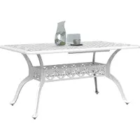 vidaXL Tuintafel 150x90x72 cm gietaluminium wit