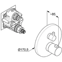 Kludi Nova Fonte - Thermostatische douchekraan inbouw, mat wit 208355315