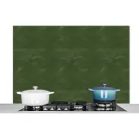 KitchenYeah Spatscherm keuken - Leer - Dieren - Dierenvel - Groen - Keuken - 120x80 cm - Achterwand - Muurbeschermer