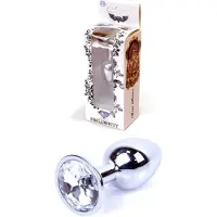 Bossoftoys Butt plug - Anaal plug- Jawellery Silver PLUG- Clear