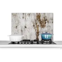KitchenYeah Spatscherm keuken - Spatbord - Boom - Hout - Natuur - Boomstronk - Berk - Rustiek - Muurbeschermer - 90x60 cm