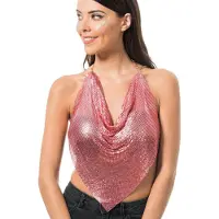 Chaks - Party Hard Festival Top Roze Vrouw - Roze - One Size - Carnavalskleding - Verkleedkleding