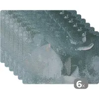 KitchenYeah Placemat - Verf - Acryl - Wit - Tafel - 45x30 cm - Onderleggers - Placemats - 6 stuks