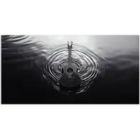 PosterMonkey Poster 150x75 cm - Gitaar - Hout - Water - Posters - Kamer decoratie - Wanddecoratie woonkamer - Muurdecoratie slaapkamer
