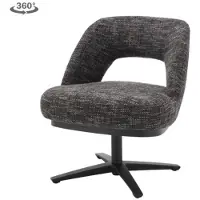 Tower Living Eetkamerstoel Caldes draaibaar Chenille - TED 17 blue-grey
