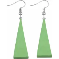 Charme Bijoux Zilver oorhangers -hout -groen- Saheli -