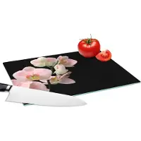 KitchenYeah Glazen Snijplank - 28x20 - Orchidee - Bloemen - Roze - Stilleven - Flora - Snijplanken Glas