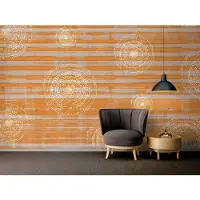 A.S. Création Fotobehang MassaiOrange DD116591 Ethnic Origin Grijs Oranje Terracotta Vlies 280 x 400 cm (4 Teile) Goedkoop fotobehang