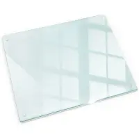 Tulup Glazen Snijplank - 60 x 52 cm - Anti-Slip Snijplanken - Rechthoekig Keukenbenodigdheden - Transparant Anti-Slip Snijplanken - Snijplank Glas