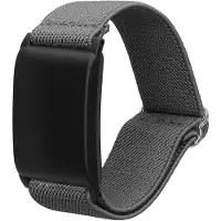 Kwmobile nylon bandje voor smartwatch - geschikt voor Whoop 5.0 / Whoop 4.0 / 3.0 - 14 - 22 cm - Polsbandje in donkergrijs