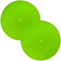 Dr. Suzuki 12" Mix Edition Slipmats, green (pair) - Slipmat voor platenspeler
