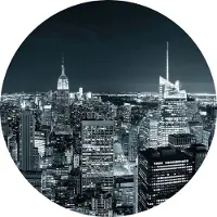 A.S. Création Fotobehang New York at Night II DD119209 Designwalls Blauw Vlies 140 x 140 cm (3 delen) Fotobehang online webshop