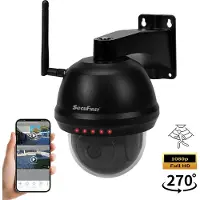 SecuFirst CAM214Z Dome Camera zwart - IP Camera draai- en kantelbaar voor buiten - FHD 1080P
