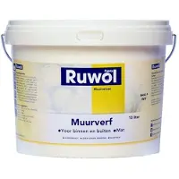 Ruwol Muurverf binnen en buiten Mat Gebroken Wit (RAL 9010) 10 liter