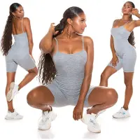 Koucla playsuit dames lente/zomer playsuit grijs maat S/M