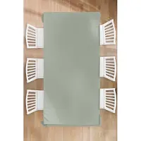 KitchenYeah Tafelkleed - Tafellaken - 130x260 cm - Mintgroen - Effen kleur - Binnen en Buiten