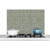 KitchenYeah Spatscherm - Stippen - Groen - Patronen - Spatscherm keuken - Spatwand - Achterwand - Spatscherm keuken - 100x65 cm